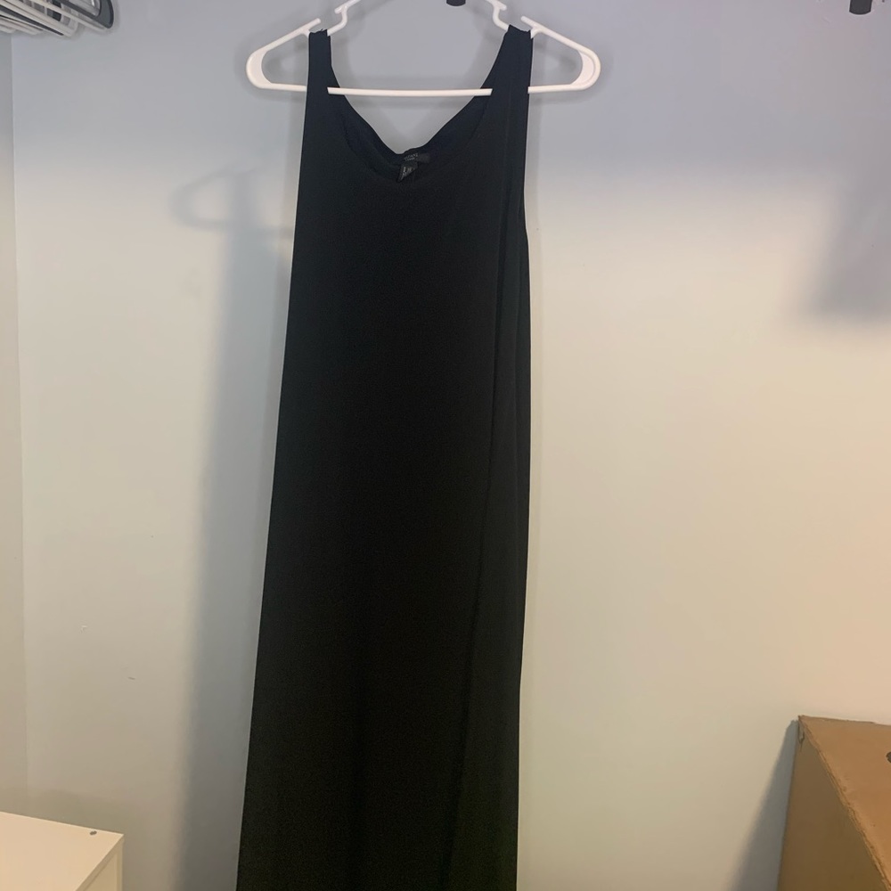 Mid length black dress
